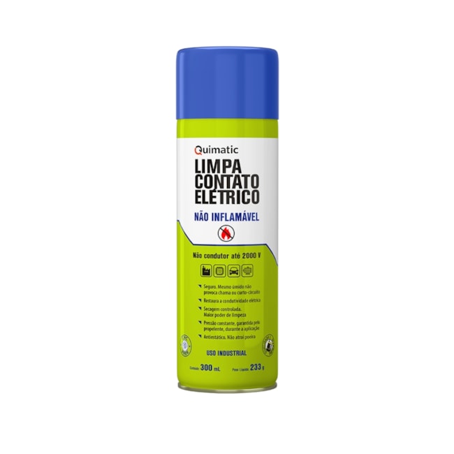Limpador de Contatos Elétrico Não Inflamável 300 ML IA1 QUIMATIC-dd19e1ff-ba12-4b77-9d2e-717a9c008b36