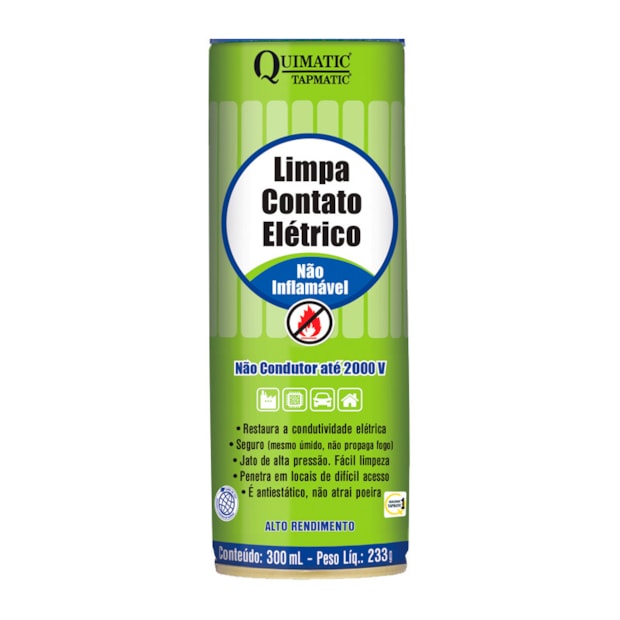 Limpador de Contatos Elétrico Não Inflamável 300 ML IA1 QUIMATIC TAPMATIC-7e643211-40c7-4178-b007-55c361c7e0a4