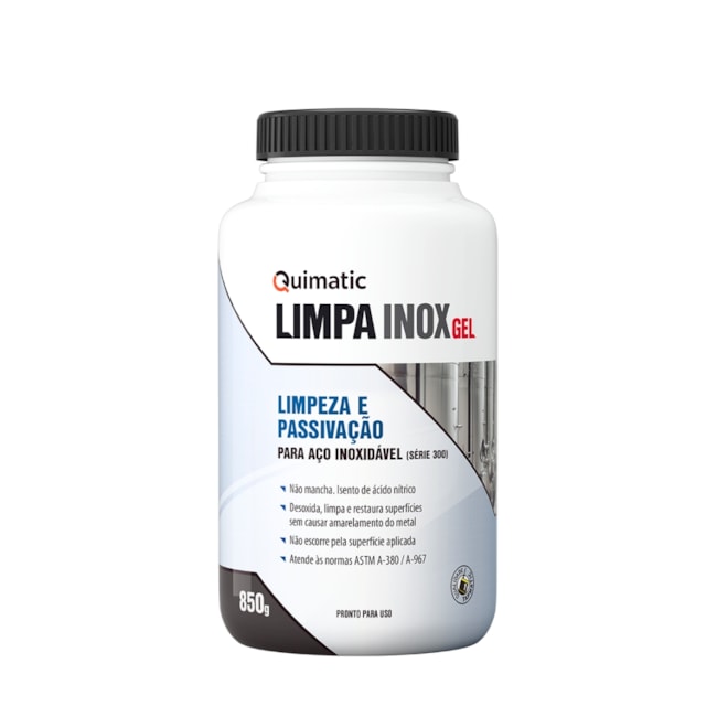Limpador de Inox Gel 850Gr LG2 QUIMATIC-0a25478d-a6bf-46c4-b0a3-639377ff36b3