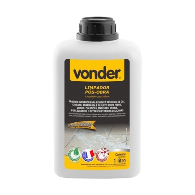 Limpador Pós-Obra Biodegradável 1 Litro 5184100100 VONDER-1d8f96b3-4098-4273-b7c6-dec377a161ae