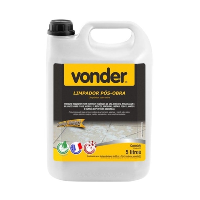 Limpador Pós-Obra Biodegradável 5 Litros 5184100500 VONDER-d4040cf4-b811-4b08-86a7-372b4a3db0cb