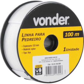 Linha para Pedreiro Lisa 0.8mm X 100m 3323100080 VONDER