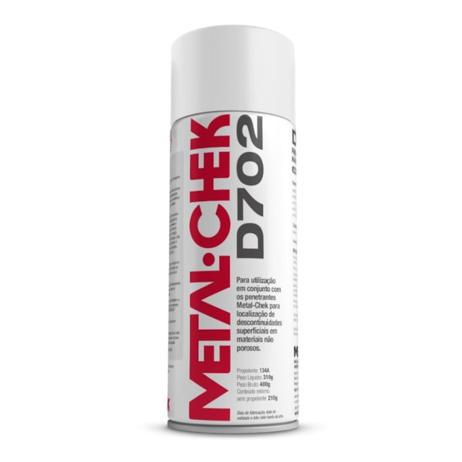 Líquido Revelador Não Aquoso para Alta Temperatura Spray 310g D 702 METALCHEK-c392c8cc-df9e-47c9-a85e-32b46c2ec7c7