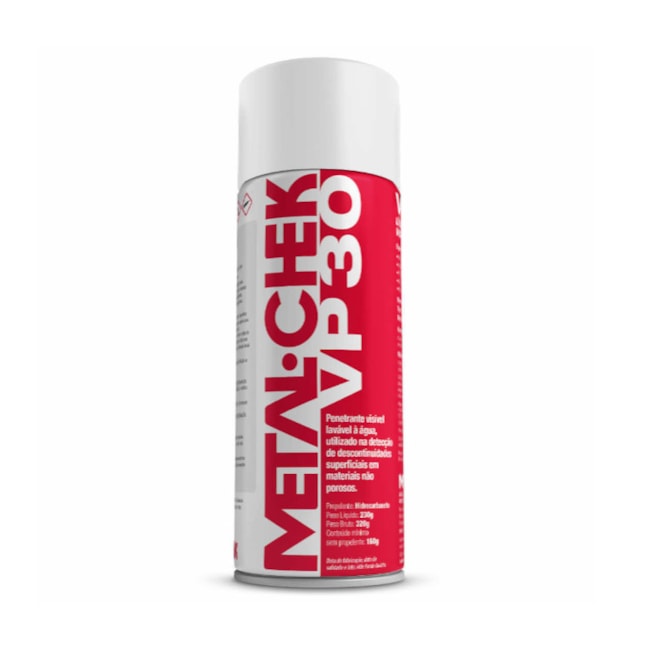 Líquido Spray Penetrante Vísivel 230G VP 30 METALCHEK-192625fb-e1ac-478e-87a6-52794059ba3e