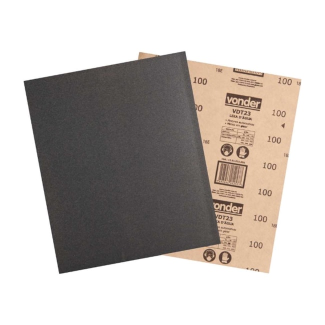 Lixa D'Água Grão 100 com 100 Peças 1251010000 VONDER-3b95ea48-a014-413e-9302-e4ddaec1c3ca