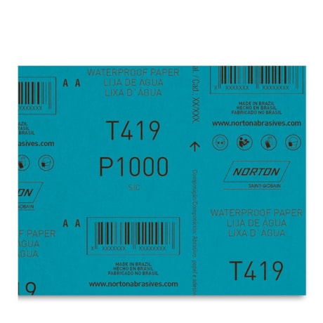 Lixa D'água Grão 1000 Folha 230 x 280mm Azul T 419 NORTON-da4ec2ab-761c-45d4-bbda-26a95ee86364