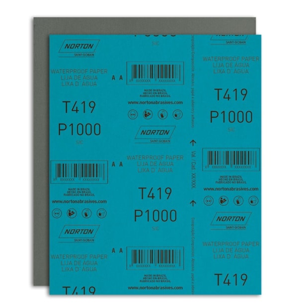 Lixa D'água Grão 1000 Folha 230 x 280mm Azul T 419 NORTON-06755add-3985-450c-aba8-b11bb06fdfa5