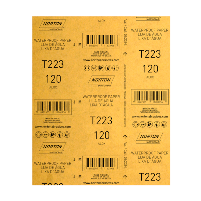 Lixa D'Água Grão 120 Folha 225X275MM T 223 NORTON-3c09651d-3dfc-4f08-8044-c11e479f83a8