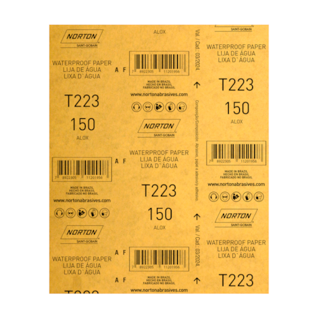 Lixa D'Água Grão 150 Folha 225X275MM T 223 NORTON-1fc11f99-0ffb-4eef-99b4-889e66a61bb2