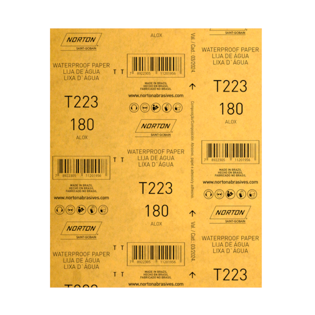 Lixa D'Água Grão 180 Folha 225X275 T 223 NORTON-537ac9d1-5219-40e5-93ea-4be8daa1ef4c