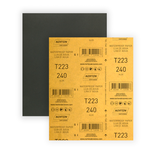 Lixa D'Água Grão 240 Folha 225x275MM T 223 NORTON-287965c5-8fc8-4796-b8e7-a4430a019e60