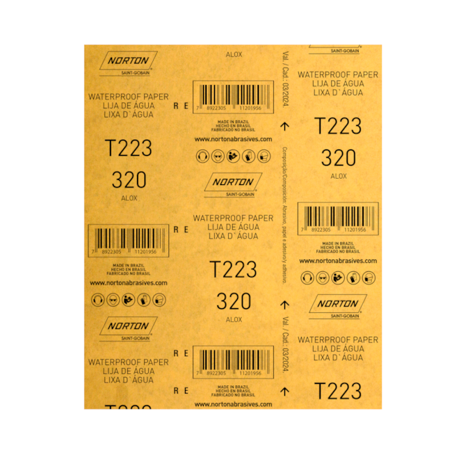 Lixa D'Água Grão 320 Folha 225X275 T 223 NORTON-f85334cc-163b-4a3d-bb56-c90c234e6116
