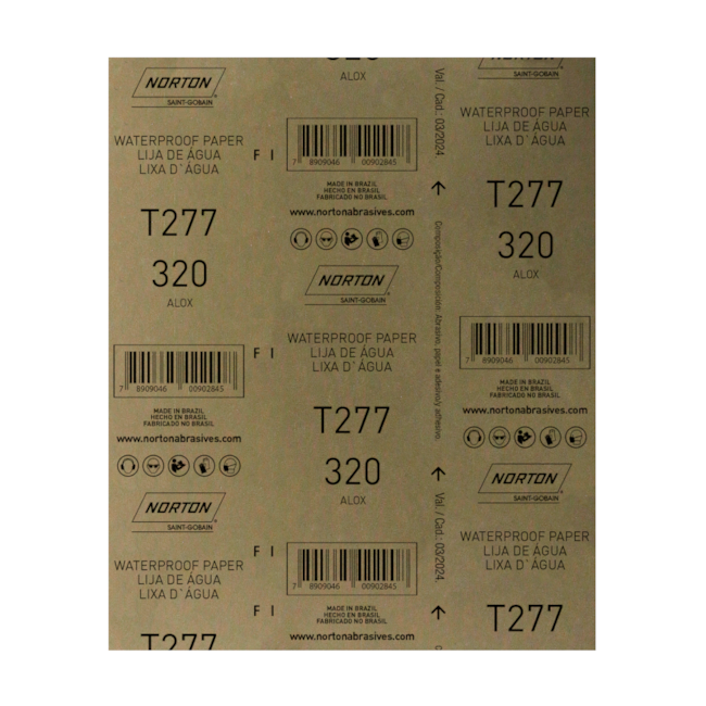 Lixa D'Água Grão 320 Folha 230X280MM NORCLASS T 277 NORTON-256efe76-bbe9-413a-b6bf-9109821e2588
