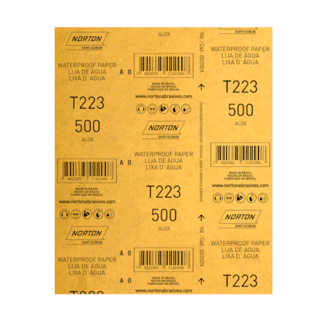Lixa D'Água Grão 500 Folha 225x275MM T 223 NORTON-9d8640d2-e8ba-48cc-a59c-4c1dd555e132