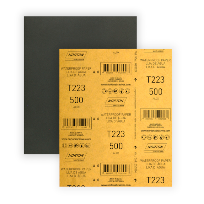 Lixa D'Água Grão 500 Folha 225x275MM T 223 NORTON-3016e83a-6553-486e-8e3b-c07ca50ce5af