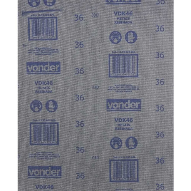 Lixa para Ferramentas Grão 36 VDK-46 1252003600 VONDER-15f00676-2161-4704-9565-33527c445a03