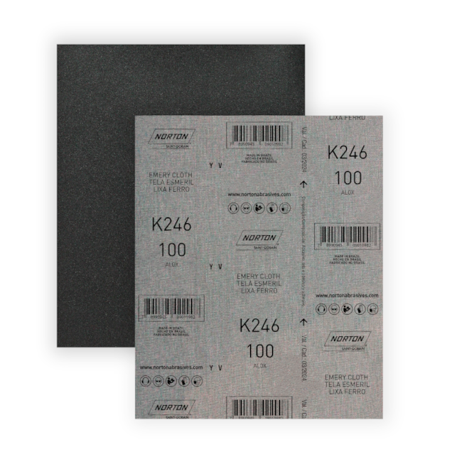 Lixa para Ferro Grão 100 Folha 225X275mm K 246 NORTON-227ca4b8-823f-4e73-a152-28f208c65284