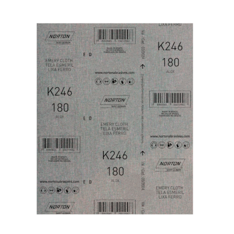 Lixa para Ferro Grão 180 Folha 225X275mm K 246 NORTON
														