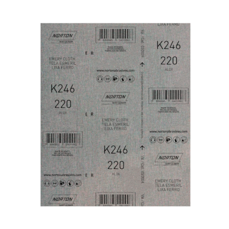 Lixa para Ferro Grão 220 Folha 225X275mm K 246 NORTON-279700cc-9166-463f-b0d4-2c6c7374312e