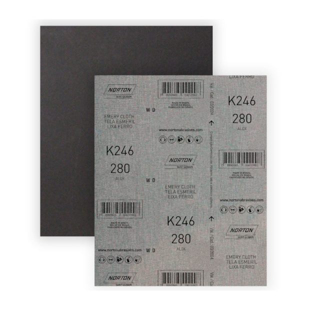 Lixa para Ferro Grão 280 Folha 225X275mm K 246 NORTON-20abec49-ba81-4c4a-aa71-03844027c22a