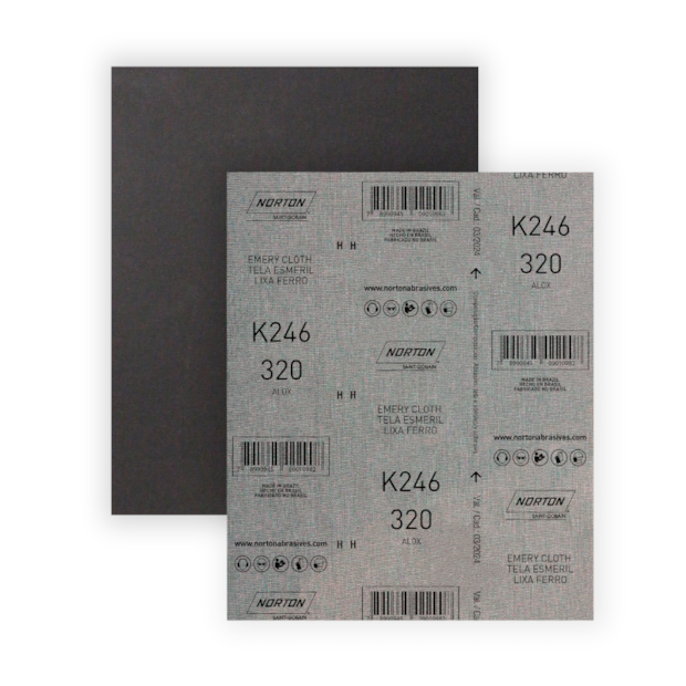 Lixa para Ferro Grão 320 Folha 225X275mm K 246 NORTON-772631aa-cf49-48da-8a80-c9eb2dfcac31