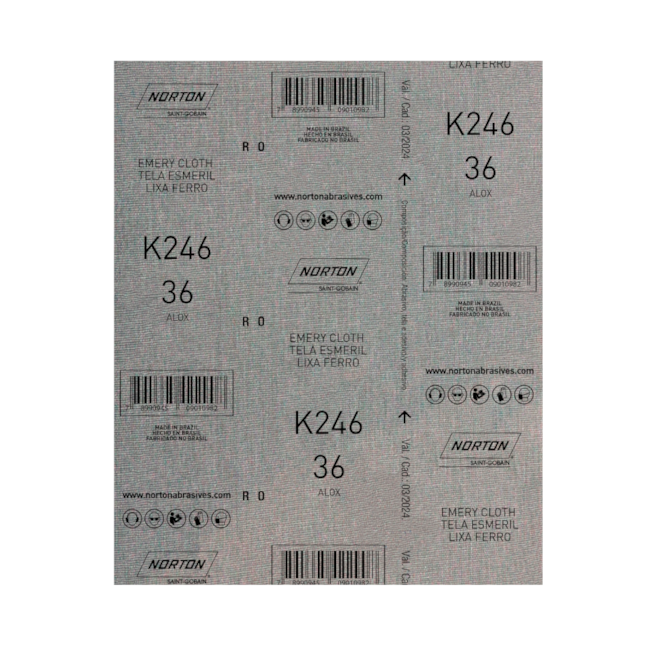 Lixa para Ferro Grão 36 Folha 225X275mm K 246 NORTON-0e1202a8-ed47-444b-87d1-79ceec152beb