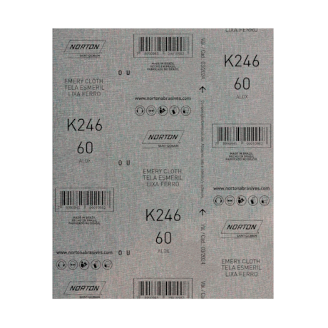 Lixa para Ferro Grão 60 Folha 225X275mm K 246 NORTON-f68a2b85-bc74-443d-a43f-e518e2c386f1