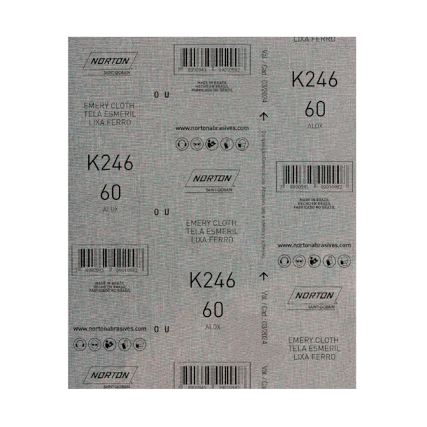 Lixa para Ferro Grão 60 Folha 225X275mm K 246 NORTON-225fdccd-e07c-48f5-9731-f8b2fa0f97a7