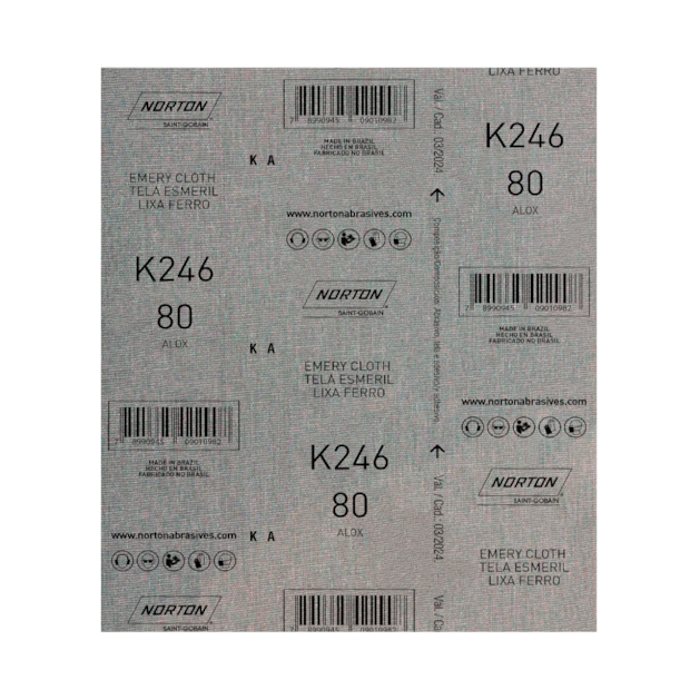 Lixa para Ferro Grão 80 Folha 225X275mm K 246 NORTON-523672f0-4fd7-413e-b11f-7c1c14260577