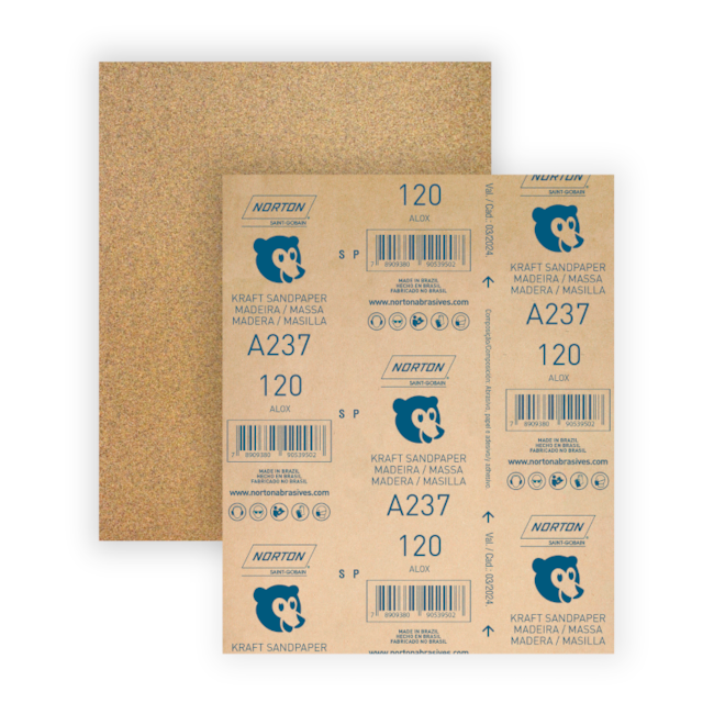 Lixa para Madeira Grão 120 Folha 225X275mm A 237 NORTON-aad18be5-5de5-47cd-9a87-e4eb4fad14bb