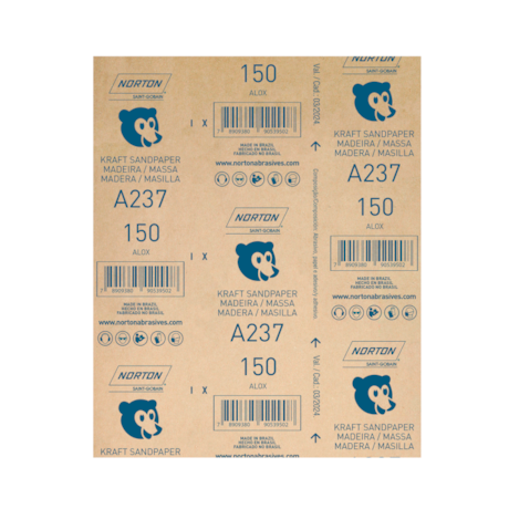 Lixa para Madeira Grão 150 Folha 225X275mm A 237 NORTON-d544c0dd-30e7-498d-8b7e-14aa8c74e697
