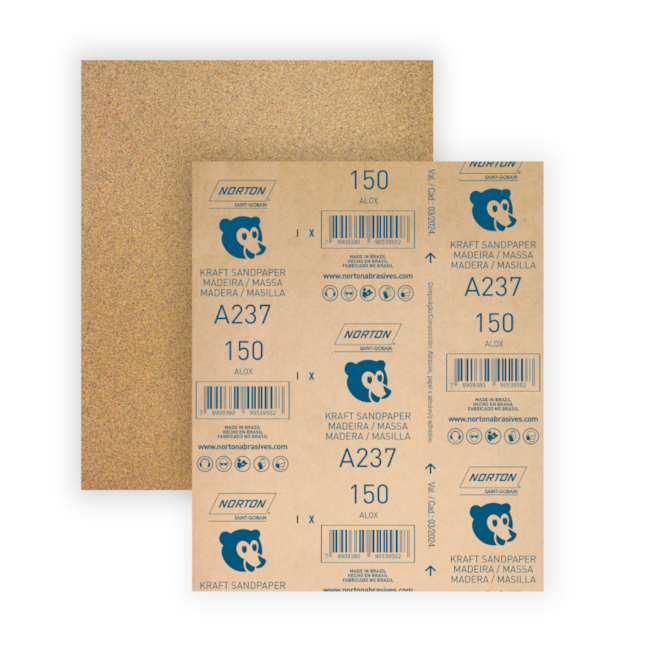 Lixa para Madeira Grão 150 Folha 225X275mm A 237 NORTON-7e0cc718-6111-4a14-b2cb-04bebd1cc9ee