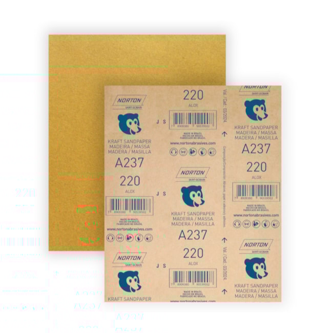 Lixa para Madeira Grão 220 225x275 A 237 NORTON-aa34fe4a-f476-4fb0-97b2-d17a55e7bdec
