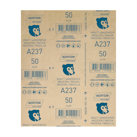 Lixa para Madeira Grão 50 Folha 225X275mm A 237 NORTON-555619de-88a8-449e-b7fb-1fc196fe0e3b