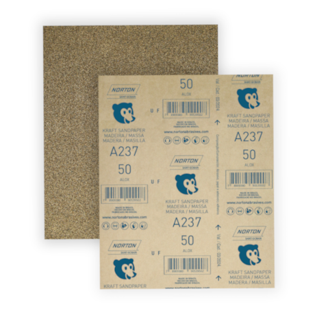 Lixa para Madeira Grão 50 Folha 225X275mm A 237 NORTON-57837aaa-ef4b-48ec-b765-4a2c0a8db0c1