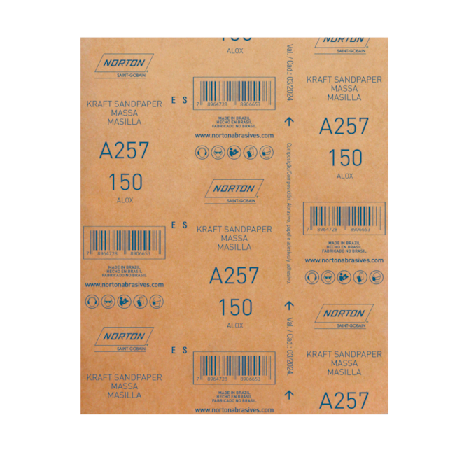 Lixa para Massa Grão 120 Folha 22X275mm A 257 NORTON-51c1406e-b72a-4a0b-85fd-f2d17dbe33bd