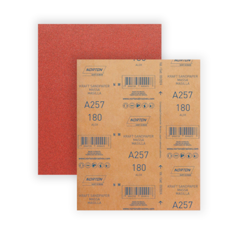 Lixa para Massa Grão 180 Folha 225X275mm A 257 NORTON-e2451e30-ce9d-40fd-85b8-5811acf61fd4