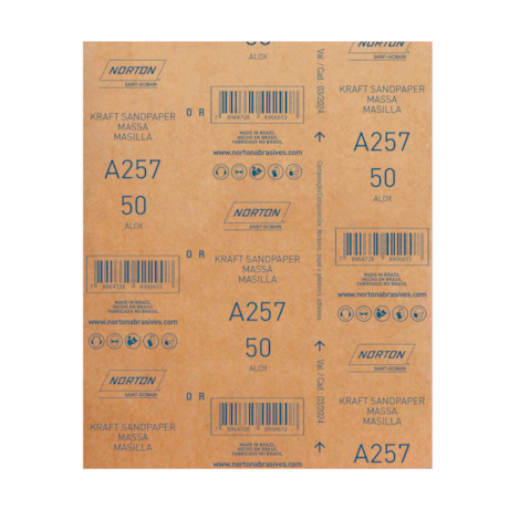 Lixa para Massa Grão 50 Folha 225X275mm A 257 NORTON