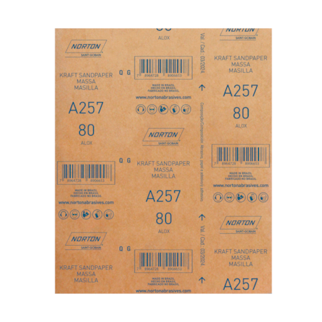 Lixa para Massa Grão 80 Folha 225X275mm A 257 NORTON-81b8e8c4-2c6e-4d1b-b4dd-6079b1a7722c