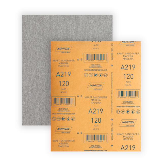 Lixa para Verniz Grão 120 Folha 225X275mm A 219 NORTON -96d0d0c9-5162-4f84-a65d-7a7fbf2d1c63