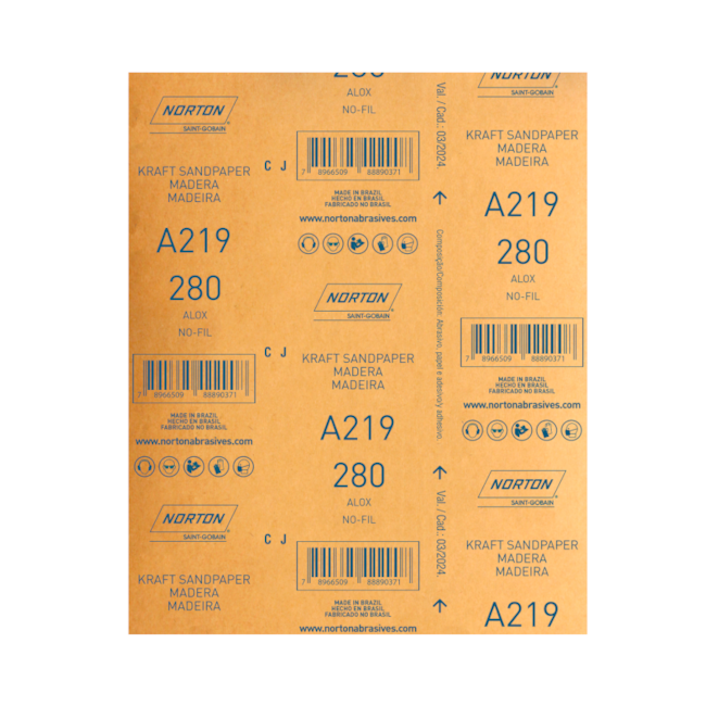 Lixa para Verniz Grão 280 Folha 225X275mm A 219 NORTON -b524b185-d71c-41d5-940e-02c09cdf933c