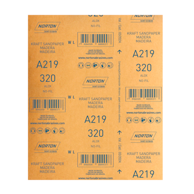 Lixa para Verniz Grão 320 Folha 225X275mm A 219 NORTON-4434d7e5-e75c-44bf-b7ff-59736b719a9d