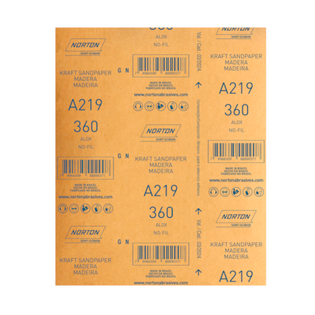 Lixa para Verniz Grão 360 Folha 22X275mm A 219 NORTON-a9e36a92-ed37-4a52-ad84-d4a3e99d09e6