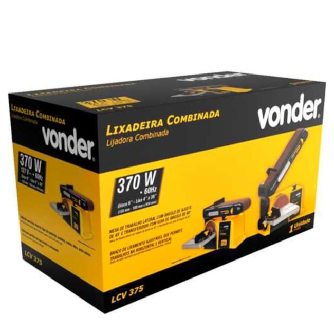 Lixadeira Combinada de Bancada 370W LCV 375 VONDER-40426567-417c-45e9-b1ce-6d2ffe64feef