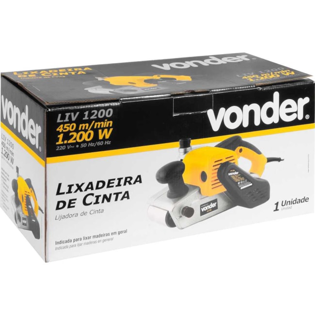 Lixadeira de Cinta 100x610mm 1200W LIV 1200 VONDER-09e09585-cd7a-4bf2-bcf1-e8e29d6d1ff7