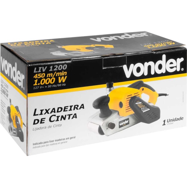 Lixadeira de Cinta 100x610mm 1200W LIV 1200 VONDER-ea1add42-7d0f-41bf-8b72-aae004c1f48d