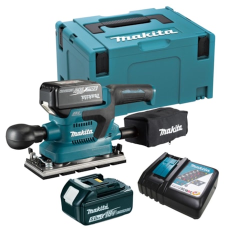 Lixadeira Orbital 18V com 2 Baterias 5.0Ah Carregador 110V/220V e Maleta DBO381RTJ MAKITA-7605e87e-b294-47ce-af5f-71337c9a0eaa