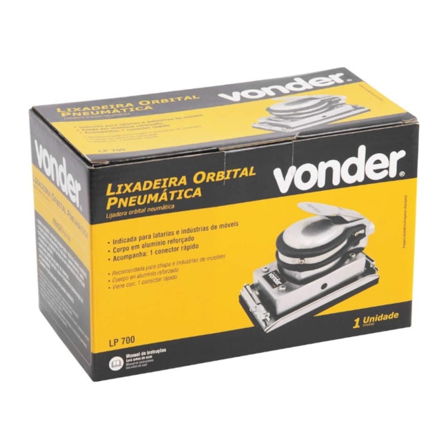 Lixadeira Orbital Pneumática 93 x 170mm 6256000700 LP 700 VONDER-68e3ecac-8c0f-4da4-856b-eaf5ef07ac7c