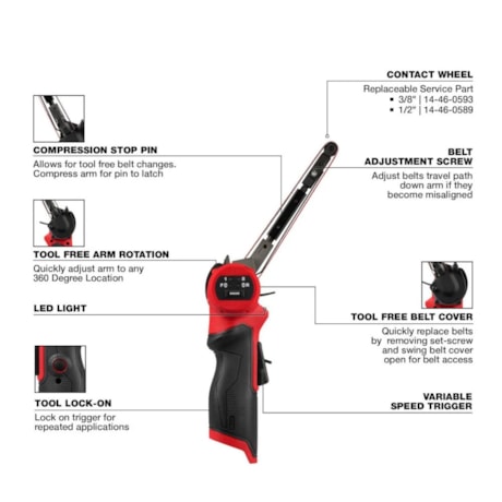 Lixadeira Roto Orbital com Cinta 1/2