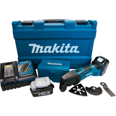 Lixadeira Serra Oscilante 18V com 2 Baterias 3.0Ah Carregador 110V/220V e Maleta DTM50RFEX1 MAKITA-5d854968-6cf6-4c09-b3b0-7802e07637db